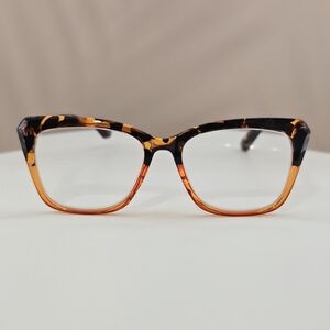 Betsey Johnson Glasses Readers 52mm +2.50 Amber Frame Preppy